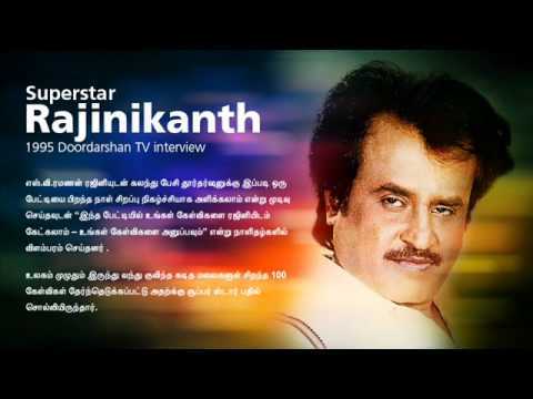 Superstar Rajini’s 1995 Doordarshan Interview